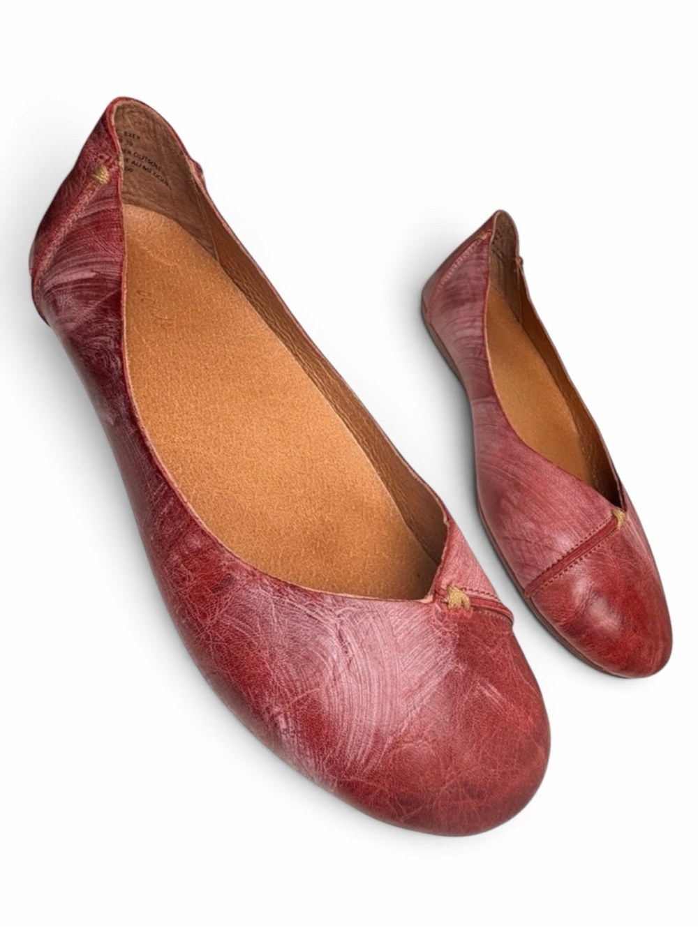 Olukai Pueo Red Leather Ballet Flats Womens 9 EU 39